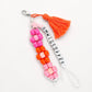 Flower keychain *customize with name/short phrase*
