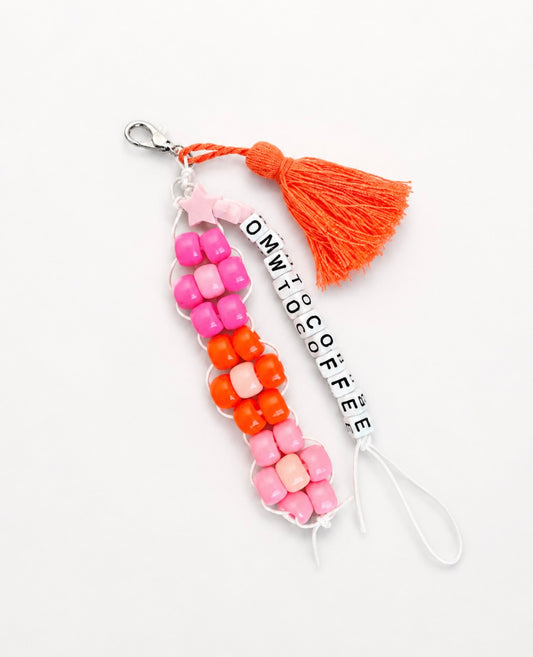 Flower keychain *customize with name/short phrase*