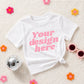 White floral Blank Shirt Mockup (downloads only)