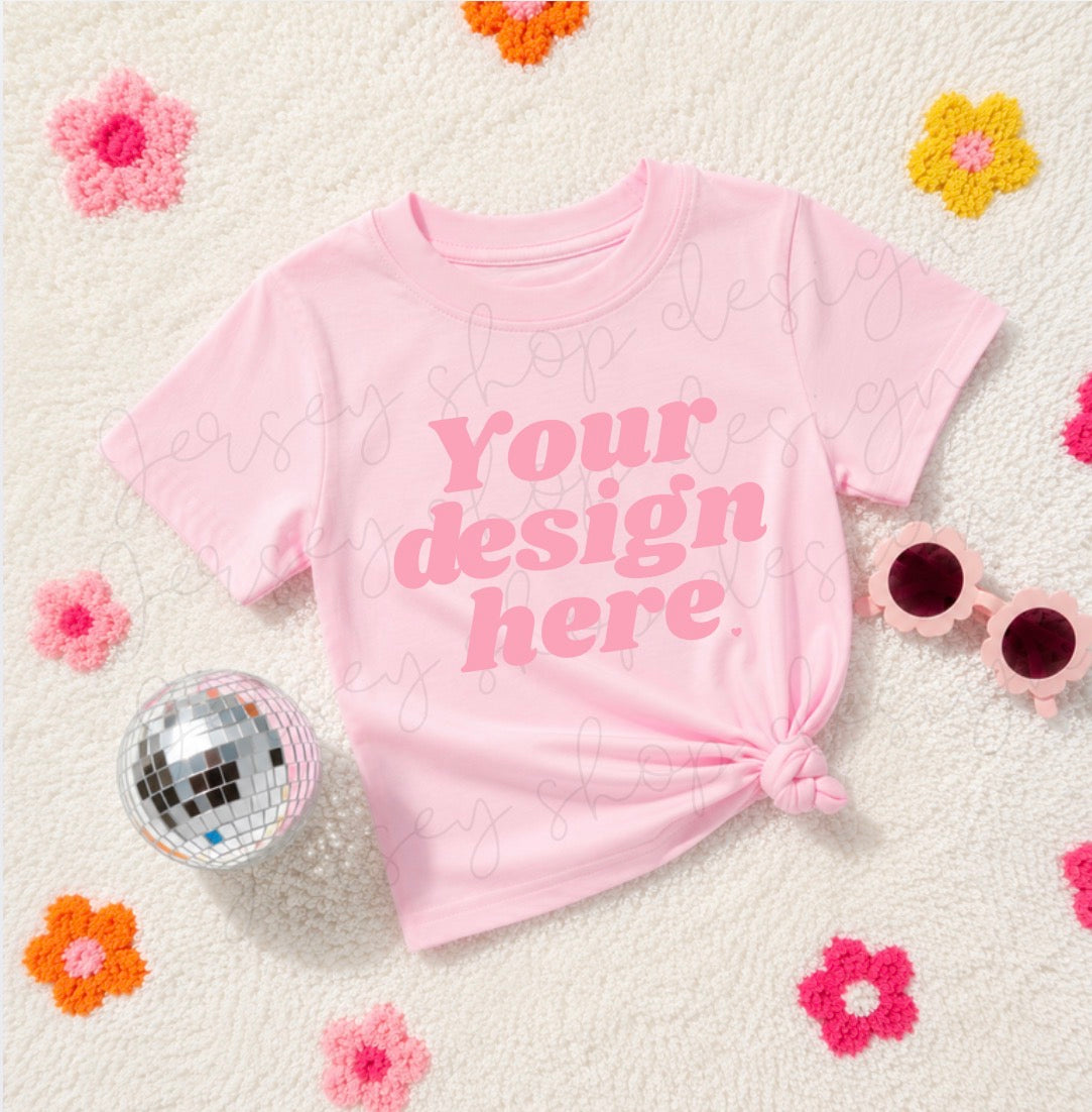 Groovy Pink Blank Shirt Flatlay (download only)