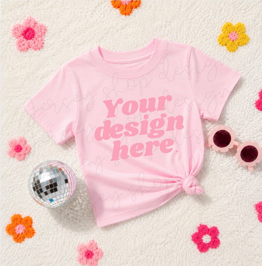 Groovy Pink Blank Shirt Flatlay (download only)